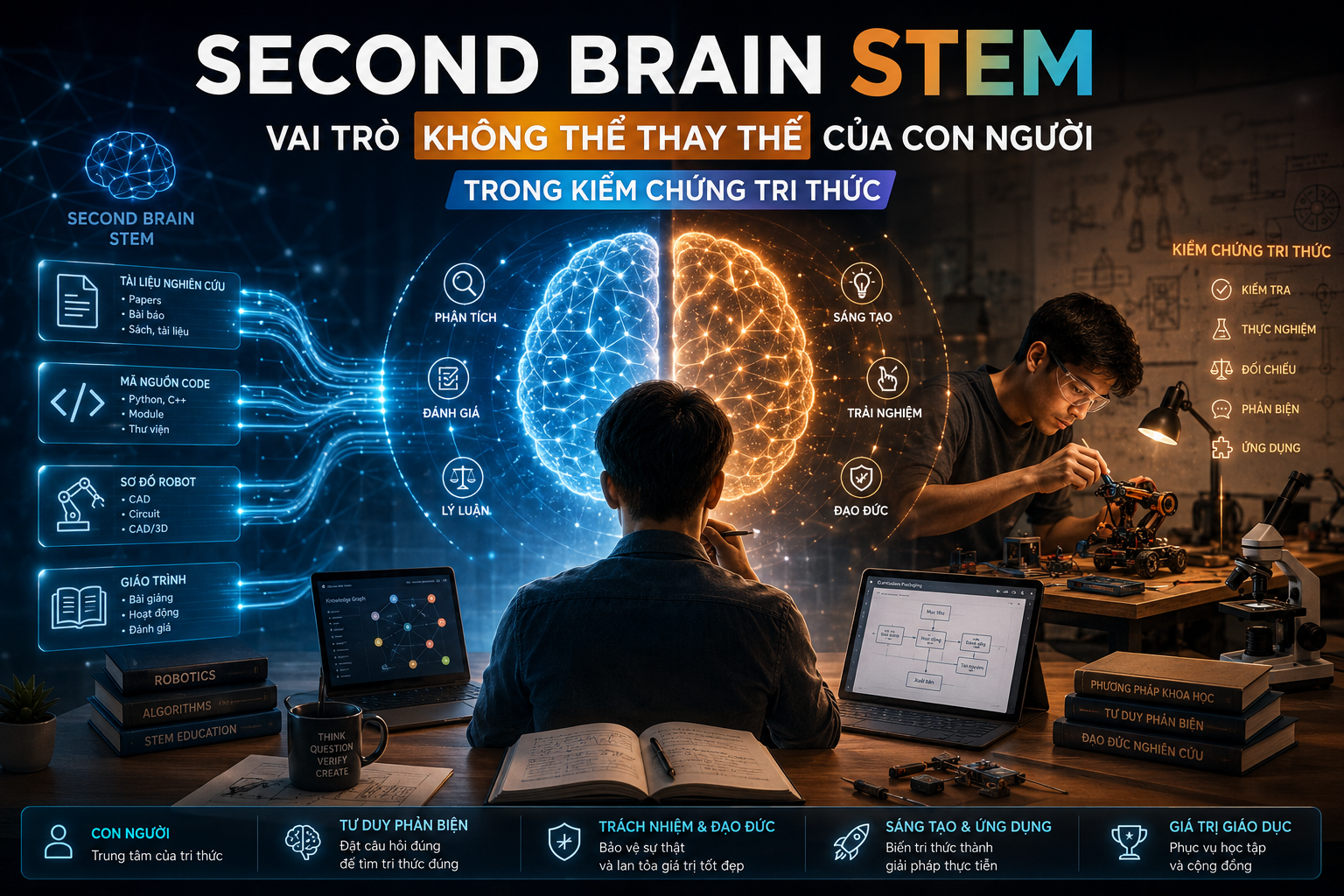Second Brain STEM: Vai Trò Con Người Trong Kiểm Chứng Tri Thức